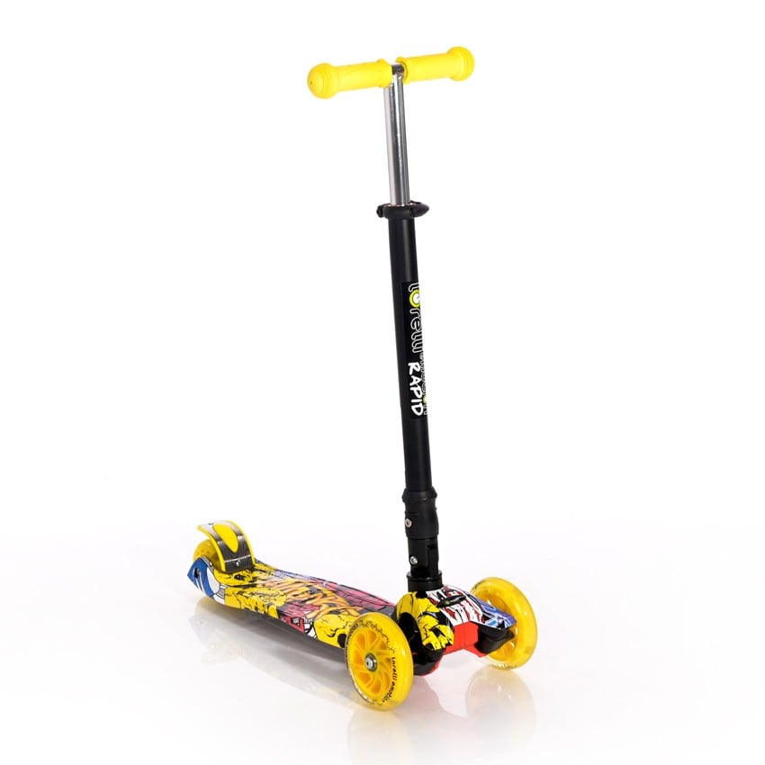 Αναδιπλούμενο Τρίτροχο Πατίνι - Lorelli Scooter RAPID Yellow GRAFFITI 2021