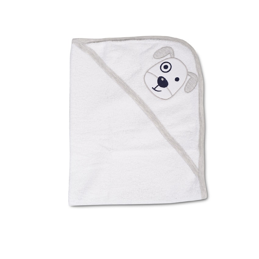 Μπορνουζοπετσέτα Baloo - Cangaroo Hooded Towel Baloo 90/70cm Γκρί
