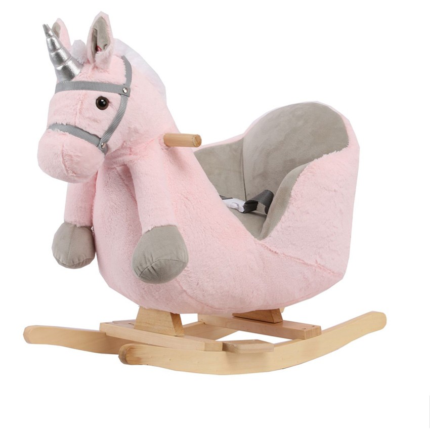 Κουνιστό Αλογάκι με κάθισμα και Ήχους - Kikka Boo Rocking toy with seat and sound Pink Horse