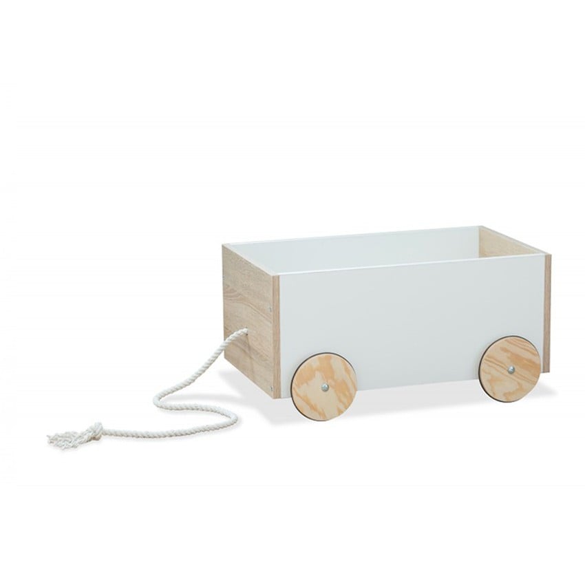 Ξύλινο κουτί Αποθήκευσης Παιχνιδιών - Babycute Somona Λευκό