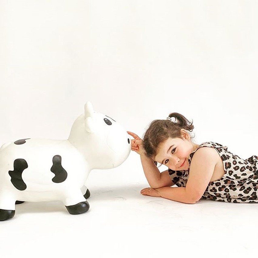 Φουσκώτο Παιχνίδι - Kidzzfarm Bella The Cow Junior white & black