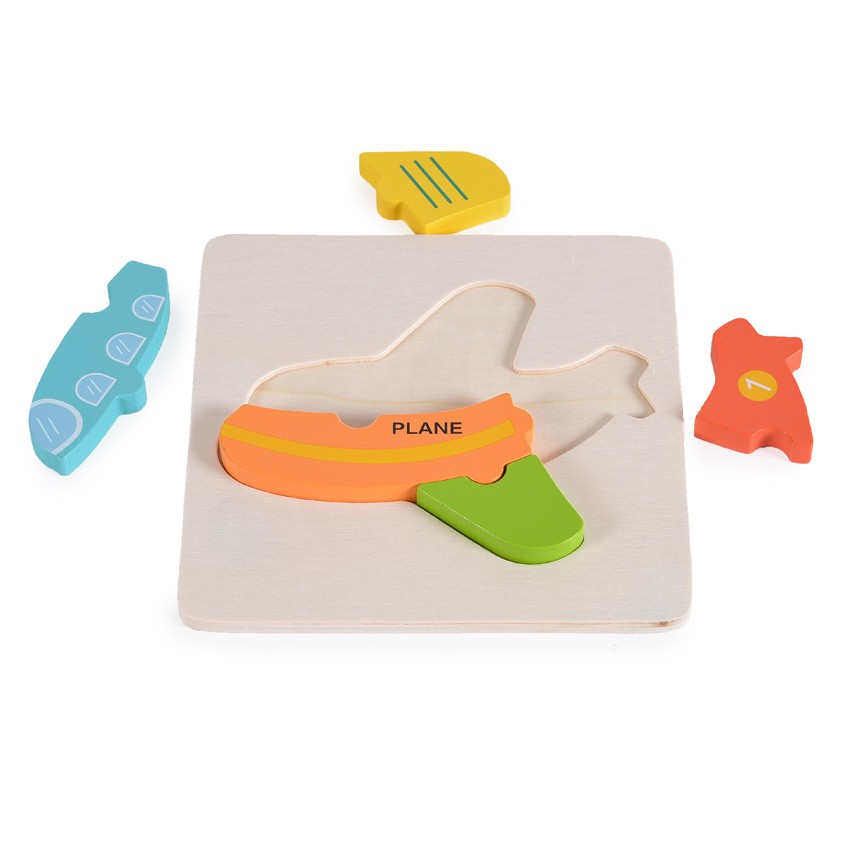 Ξύλινο Puzzle - MONI Toys Plane 035