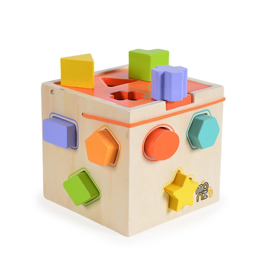 Ξύλινος Εκπαιδευτικός Κύβος - MONI Toys 015