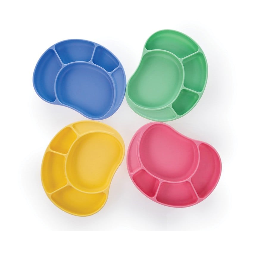 Babywise Πιάτο σιλικόνης Ελεφαντάκι με χωρίσματα σε διάφορους χρωματισμούς