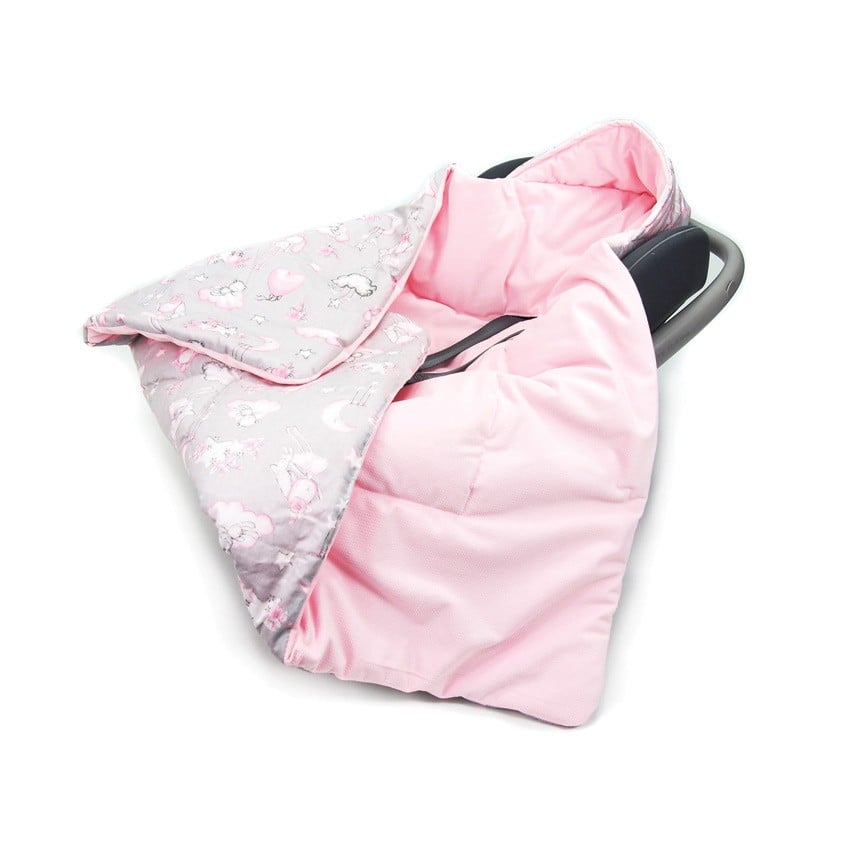 Κουβέρτα Καθίσματος 90x90εκ. Διπλής Όψεως Pink
