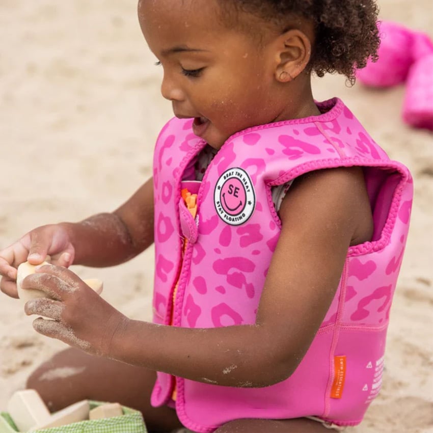 Σωσίβιο γιλέκο για παιδιά 3-6 ετών Swim Essentials Pink Leopard