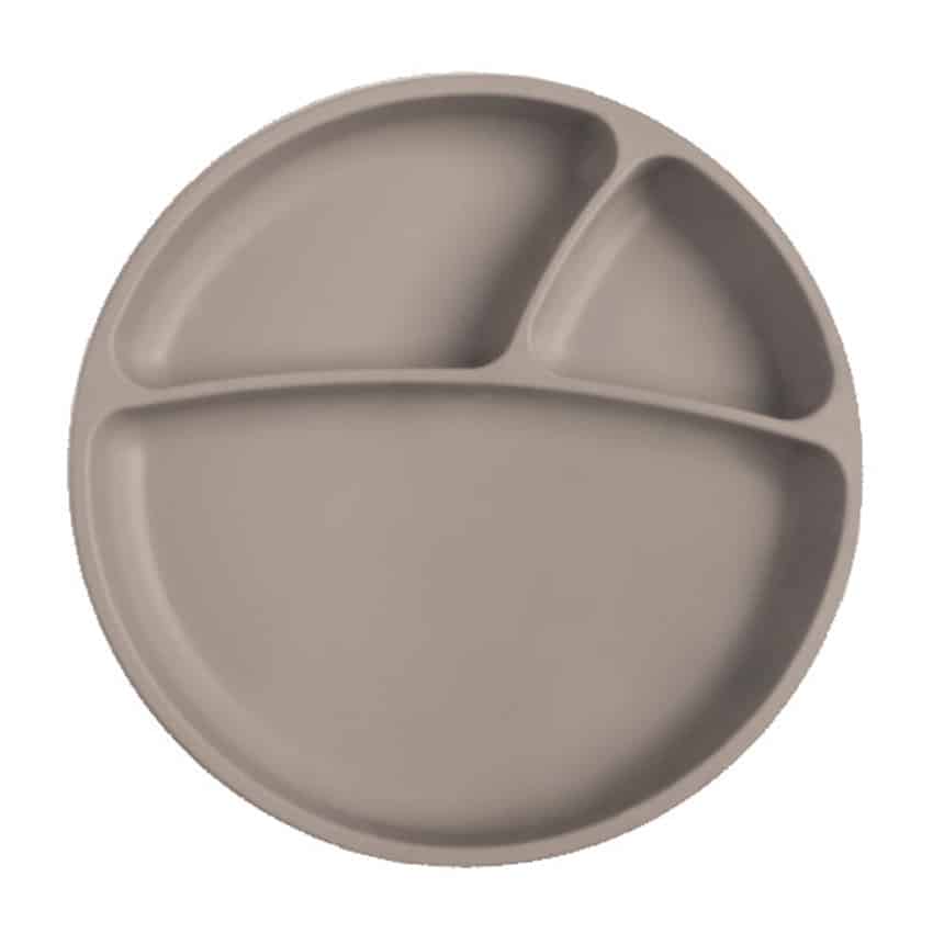 Πιάτο Σιλικόνης με Διαχωριστικά Minikoioi Portions Grey